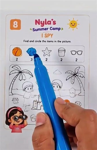 Easy Summer Camp Activity Coloring for Preschool Kids 🖍️🌈
