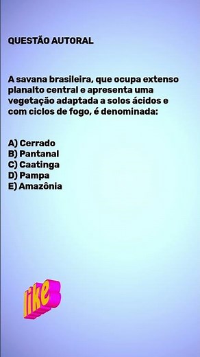 QUESTÕES SOBRE BIOMAS - GEOGRAFIA Concurso IBGE 2025 -