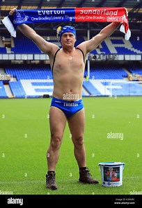 Michael Cullen aka Speedo Mick during the Bradley Lowery charity match at Goodison Park, Liverpool Stock Photo - Alamy