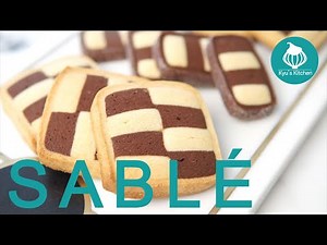 Sable cookies with checkerboard marble(HOW TO MAKE MARBLE SABLE)