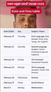 Matric Exam Time Table 2026| Matric Exam 2025 Date | 10th Exam Time Table 202610th exam ti