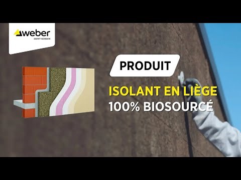ITE with 100% bio-sourced cork insulation webertherm XM natura l Weber