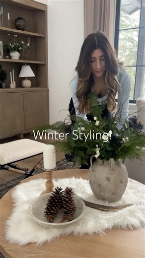 Winter Coffee Table Styling! #winterdecorating