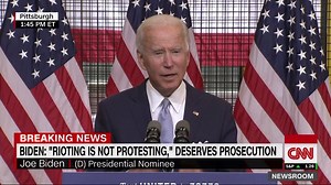 535K views · 6.1K reactions | “I want to make it absolutely clear … Rioting is not protesting. Looting is not protesting. Setting fires is not protesting. None of this is protesting — it’s lawlessness. Plain and simple. And those who do it should be prosecuted,” Joe Biden says. https://cnn.it/2YQ3CK2 | CNN Replay | Facebook