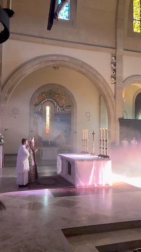 Did you know there’s a Church in America that was built so that on the Feast of St Michael the light from the setting sun would come through the window all the way through the church and fall directly on the Altar at the singing of Our Lady’s Magnificat that evening at Vespers? This is St. Michael’s Abbey in Orange County, California. | Being Catholic