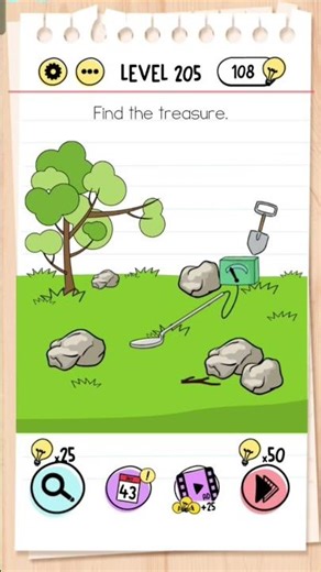 Brain test level 205 solution