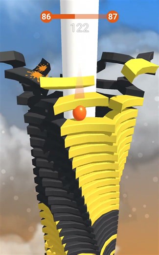 stack ball level 87 🔥 #gaming #shorts