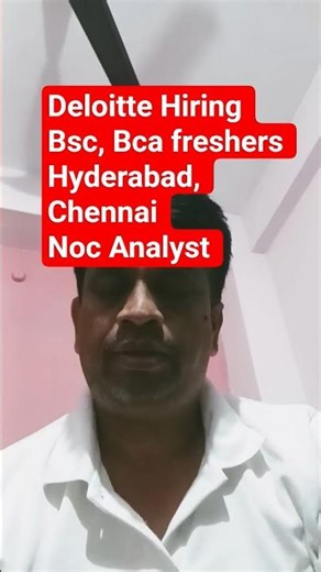 Deloitte IT Jobs for Freshers 2025 | NOC Analyst Role Explained