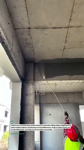 Concrete Ceiling Inspection Tool! #construction #inspection #DIY #shorts #tools #safety