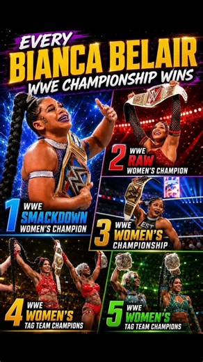 Every Bianca Belair WWE Championship wins #wwe #wweraw #wwesmackdown #prowrestling #biancabelair