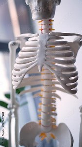 Model showing human skeleton anatomy for academic, medical, clinic, museum, and healthcare use