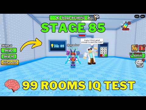How To Complete Stage 85 in Roblox 🧠 99 Rooms IQ Test