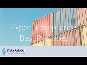 Webinar - Export Compliance Best Practices