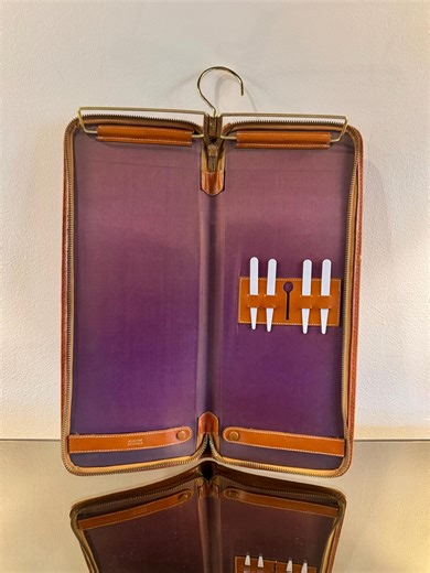 Vintage Leather Folding Necktie Travel Case - Etsy