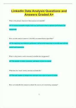 LinkedIn Data Analysis Questions and Answers Graded A1425