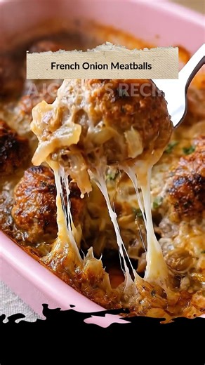 French Onion Meatballs