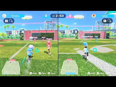 Nintendo Switch Sports - Gameplay SplitScreen Two Player Soccer & Online Match [4K 60FPS]