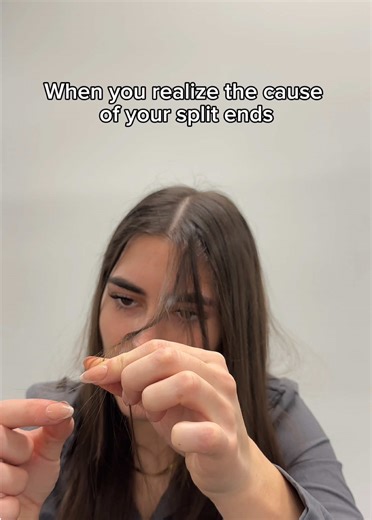 This is the reason I have so many split ends… I will be posting what the hair looks like under the microscope!! #splitends #hair #stoveiron #marceliron #relatable #behindthescenes #hairsalon