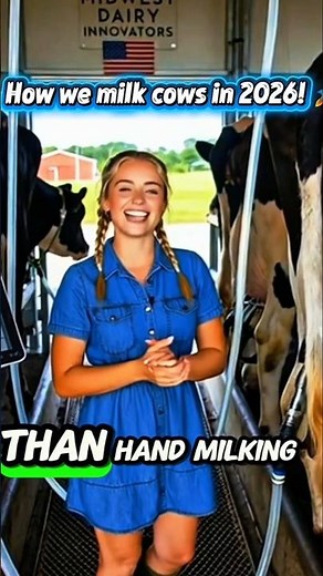How we milk cows in 2026! 🐄💻 Automated Milking | Modern Farming Technology!#cow #usashorts #farmlife