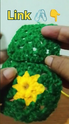💚Easy Sunflower Granny Square Crochet | 5 Min Tutorial💛 #crochet #crochetforbeginners
