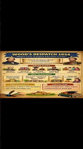 Wood’s Despatch 1854 Explained | Magna Carta of English Education in India