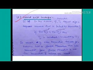 Deadlock Prevention using Wound Wait technique - lecture173/ DBMS