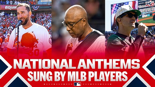 These MLB players SUNG the National Anthem? 😳 (And they're really good!) 🇺🇸 | MLB Highlights
