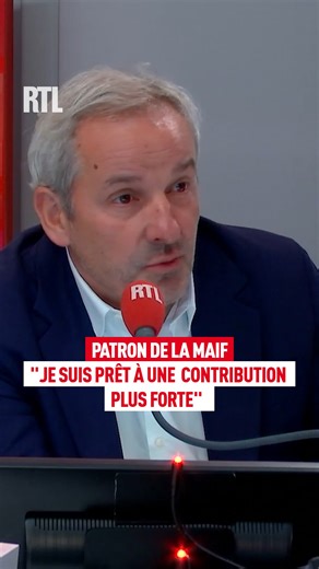 "Je suis prêt à une contribution plus forte" Pascal Demurger, directeur général de la MAIF et coprésident d’Impact France invité de #RTLMatin avec Thomas Sotto | RTL
