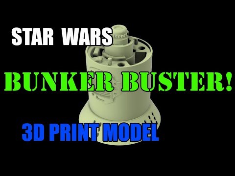 STAR WARS Rebel BUNKER BOMB replica prop for 3D printing