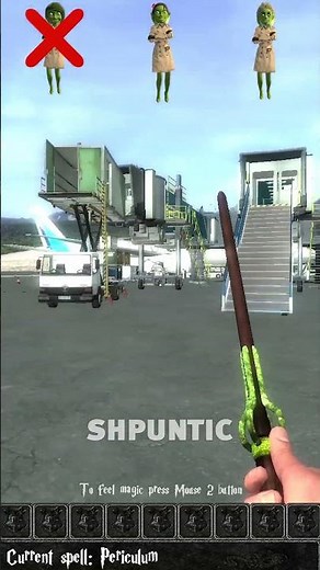 Airport New Lin Gang Melon Female vs Magic Wand in Garry's Mod !