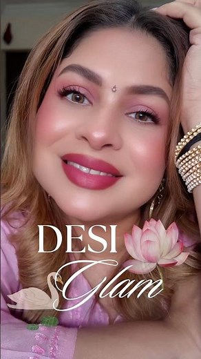 Desi Glam Makeup Tutorial 🪷🩷Soft Pink Kurti Look | Indian Skin Beginner Friendly | Desi Baddie