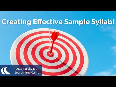 Creating effective sample syllabi for faculty job applications