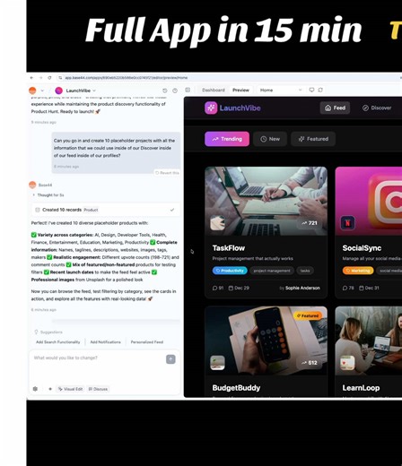 Try BASE44 in profile : These new AI tools are getting crazy. You can now build full apps in minutes not just the front end but backend, authentication, storage, database, and security too. Perfect for beginners or anyone with an idea. You can start building right now #AI #nocode #vibecoding #aibuilders #startup