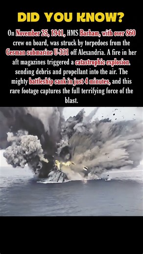 Real Footage of a Battleship Blowing Up! #ww2 #history #ww1 #shorts #vairalvideo