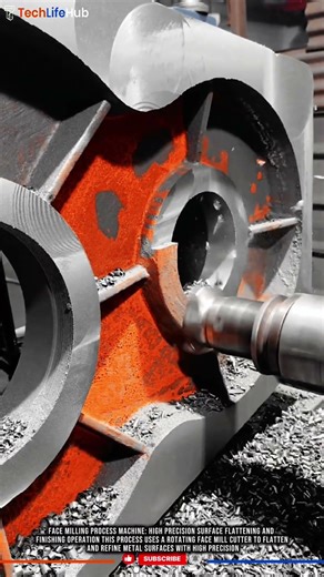 Innovation Face Milling Process: High Precision Surface Flattening and Finishing Operation #tech