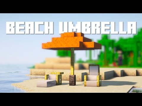 How to Build a Beach Umbrella in Minecraft | Easy Tutorial