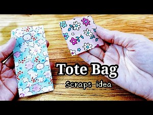 Tote bag with zipper┃DIY fabric handle bag┃Scraps idea #HandyMum