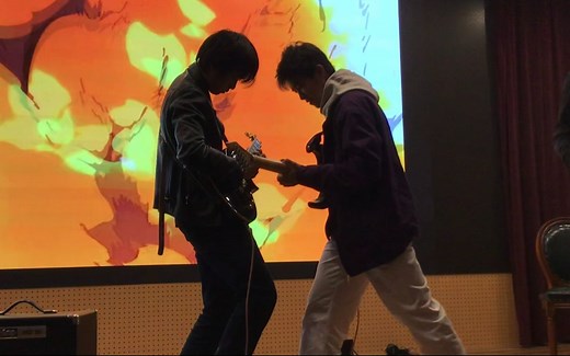 在学校礼堂表演赛博朋克边缘行者op 《This Fffire》