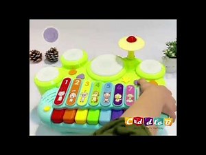 3 in 1 Musical Instruments Toys Electronic Piano Keyboard Drum Set Learning Toys For Baby