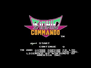 Bionic Commando - Continue and Game Over Screen