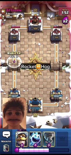 Rocket Cycle against Hogrider Firecracker🧨 #clashroyale #cr #gameplay