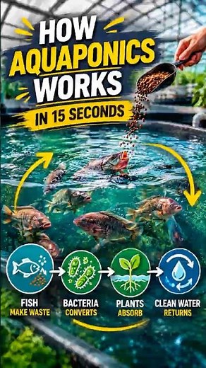 How Aquaponics Works in 15 Seconds 🌱🐟