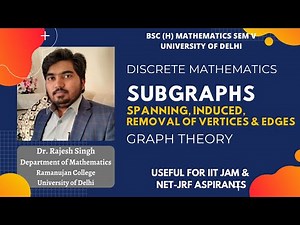 SUBGRAPH OF A GRAPH | SPANNING SUBGRAPH | INDUCED SUBGRAPH | GRAPH THEORY | DISCRETE MATHEMATICS