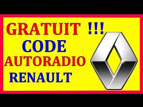GRATUIT : Recuperer Code Autoradio Renault
