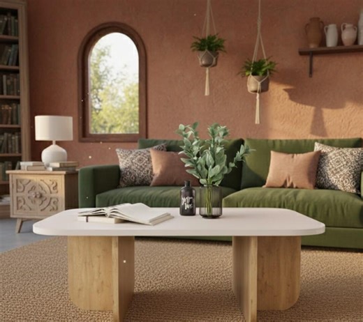 Modern Rectangular Coffee Table 100cm | Minimal Living Room Center Table - Etsy