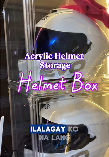 Acrylic Helmet Storage Box for Riders and Motorcycle Gear