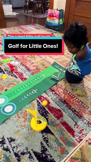 This little golf set is perfect for indoor fun this winter and additional outdoor fun, come spring!!! #fyp #golf #tiktok #holeinone #tigerwoods