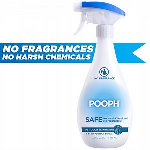 Pooph Pet Odor Eliminator Spray, 32 oz, Fragrance Free, No Harsh Chemicals