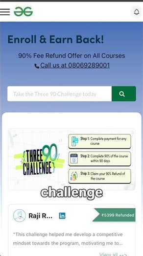 Geeks for Geeks 90 days challenge #shorts #trendingshorts