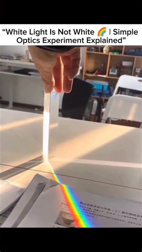 “White Light Is Not White 🌈 | Simple Optics Experiment Explained”#shorts #trending #viral #science